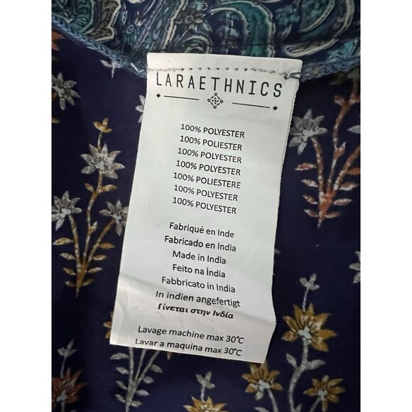 Lara Ethnics Bohemian Gypsy Hippie Satin Kimono Floral Paisley Maxi One Size - Picture 7 of 8